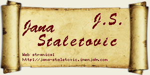 Jana Staletović vizit kartica